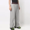 Trompe L’oeil-joggingbyxor med dubbelt midjeband ”Rödgrå” 662627TKM366100