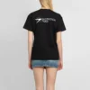 Tryckt rundhalsad kortärmad svart 612965TKV861070