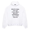 Tryckt sporttröja med huva, unisex, vit 641679TJVI69040