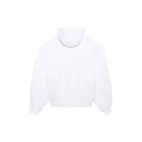 Tryckt sporttröja med huva, unisex, vit 641679TJVI69040