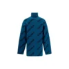 Turtleneck-tröja med logo över hela plagget ”Petrol Blue” 657402T15672470