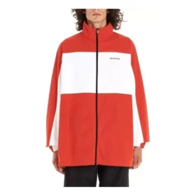 Tvåfärgad jackor med hel dragkedja ”Red White” 571434TYB186403