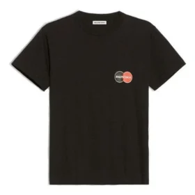 Uniform med logotryck, retro, smal passform, kortärmad, svart 612964TIV791000