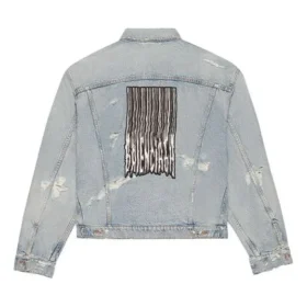Unisex FW21-Denim-jackor med logotyp, blå 664329TBP488961