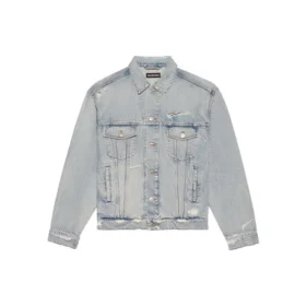 Unisex FW21-Denim-jackor med logotyp, blå 664329TBP488961