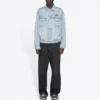 Unisex FW21-Denim-jackor med logotyp, blå 664329TBP488961