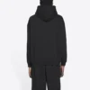 Unisex FW21 Fleece med logotryck, långärmad, med huva, svart 600583TKVI81070