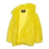 Unisex FW21 jackor i fuskpäls, gul 663000TKQ077200