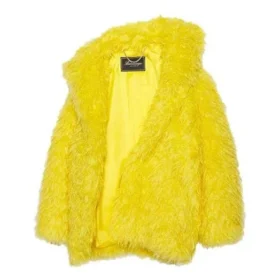 Unisex FW21 jackor i fuskpäls, gul 663000TKQ077200