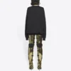 Unisex FW21 Sweatshirt med rund hals och gratis tryck, svart 652981TKVD41070