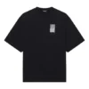 Unisex FW21 T-shirt med tryck och rund hals, svart 661715TKVE51070