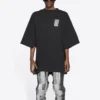 Unisex FW21 T-shirt med tryck och rund hals, svart 661715TKVE51070