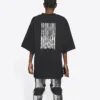Unisex FW21 T-shirt med tryck och rund hals, svart 661715TKVE51070