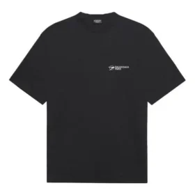 Unisex SS21 Företagstryck Rundhalsad kortärmad svart 612966TKV861070