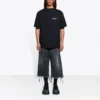 Unisex SS21 Företagstryck Rundhalsad kortärmad svart 612966TKV861070