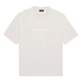 Unisex SS21 T-shirt med logotryck, grå 612966TIV542970
