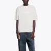 Unisex SS21 T-shirt med logotryck, grå 612966TIV542970