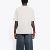 Unisex SS21 T-shirt med logotryck, grå 612966TIV542970