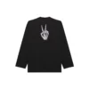 Unisex SS21-tröja med tryck och rund hals, svart 651796TKVA11012