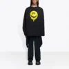 Unisex SS21-tröja med tryck och rund hals, svart 651796TKVA11012