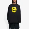 Unisex SS21-tröja med tryck och rund hals, svart 651796TKVA11012