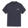 Unisex-tröja med kort ärm och logomönster, marinblå 556150TAV444128