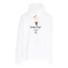 Unisex-tröja med logo i oversize-modell, vit 620973TIV459040