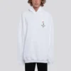 Unisex-tröja med logo i oversize-modell, vit 620973TIV459040