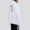 Unisex-tröja med logo i oversize-modell, vit 620973TIV459040