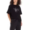 Unisex-tröja med Paris-tryck, rund hals, svart 594599TGV661000