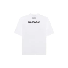 Unisex-tröja med tryck ”I Love Dogs”, vit 641614TJVH19000