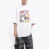 Unisex-tröja med tryck ”I Love Dogs”, vit 641614TJVH19000