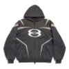 Unity Sports Icon Biker-luvtröja med dragkedja, oversized ”Black White” 790359TQVM21070