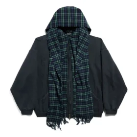 Unity Sports Icon Halsdukar Luvtröja med hel dragkedja i oversized-modell ”Dark Blue” 794747TQVM24021