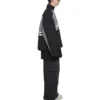 Vadderad träningsjackor med trattkrage ”Grey Black” 675462-TKO48-1000