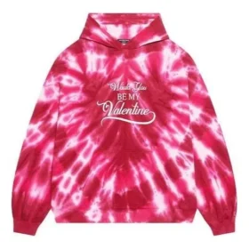 Valentinsdag Tie-Dye-luvtröja, vid passform ”Röd” 675003TLVI86802