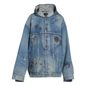 Överdimensionerad jackor med huva ”Blue” 719315TNW56-4268