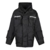 Överdimensionerad parka i tekniskt tyg med jerseyinsats ”Black” 746450TOO321000