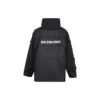 Överdimensionerad parka i tekniskt tyg med jerseyinsats ”Black” 746450TOO321000