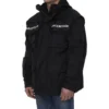 Överdimensionerad parka i tekniskt tyg med jerseyinsats ”Black” 746450TOO321000