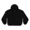 Överdragströja med dragkedja och huva, oversized ”Black” 768694TKQ261000