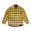 Vändbar oversized-skjorta i rutmönster ”Yellow Blue” 720105TNM277660