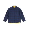 Vändbar oversized-skjorta i rutmönster ”Yellow Blue” 720105TNM277660
