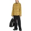 Vändbar oversized-skjorta i rutmönster ”Yellow Blue” 720105TNM277660