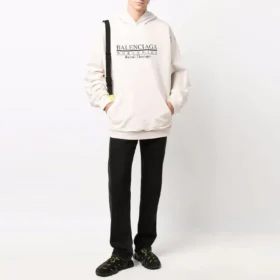 Worldwide Logo Popover-luvtröja ”Chalky White Black” 674986TLVA99054