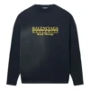 Worldwide Retail Therapy-tröja med rund hals ”Washed Black Yellow” 676629TLVA91361