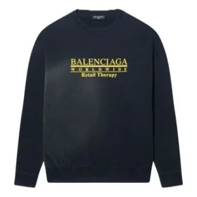 Worldwide Retail Therapy-tröja med rund hals ”Washed Black Yellow” 676629TLVA91361