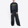 Worldwide Retail Therapy-tröja med rund hals ”Washed Black Yellow” 676629TLVA91361