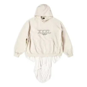 XXXL T-shirt-luvtröja med lappar, oversized ”Ecru” 720406TNVD99784
