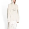 XXXL T-shirt-luvtröja med lappar, oversized ”Ecru” 720406TNVD99784